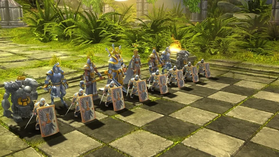 Les pièces blanches de Battle Vs Chess