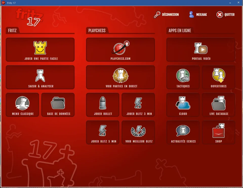 Apercu et screenshot du jeu Fritz 17 de ChessBase