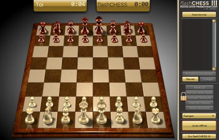 Apercu et screenshot du jeu Flash Chess 3